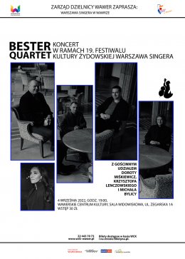 Bester Quartet z udziałem Doroty Miśkiewicz - Warszawa Singera w Wawrze - koncert