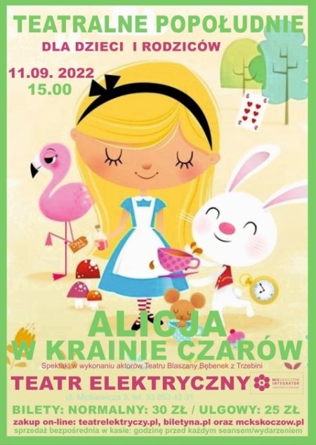 Teatralne Popołudnie dla dzieci i rodziców: Alicja w krainie czarów - spektakl