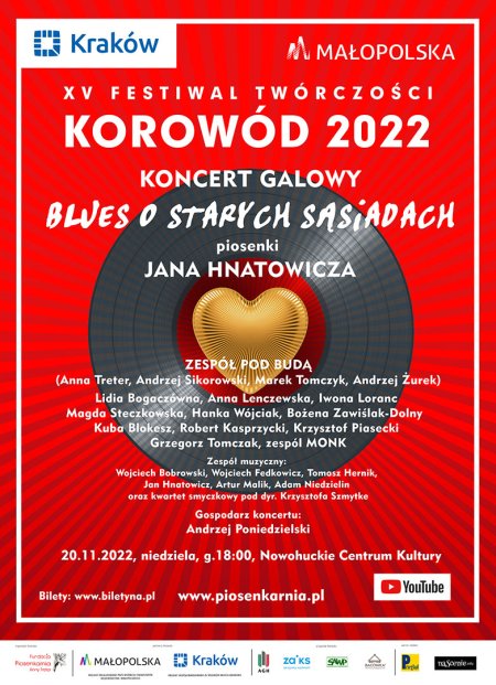 15 FESTIWAL TWÓRCZOŚCI KOROWÓD Koncert galowy ,,Blues o starych sąsiadach” - koncert