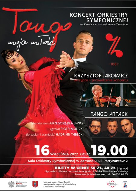 Krzysztof Jakowicz Tango Attack oraz Orkiestra Symfoniczna im. Karola Namysłowskiego - koncert