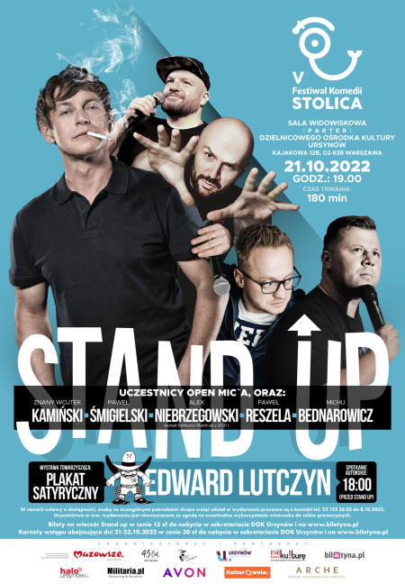 Znany Wojtek Kamiński, Paweł Śmigielski, Alex Niebrzegowski, Paweł Reszela, Michu Bednarowicz - STAND-UP Festiwal Komedii STOLICA - stand-up