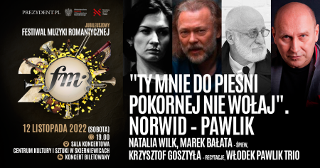 FMR „Ty mnie do pieśni pokornej nie wołaj”. Norwid – Pawlik - koncert