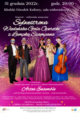 "Sylwestrowa Wiedeńska Gala Operetki" - koncert Artes Ensemble - koncert