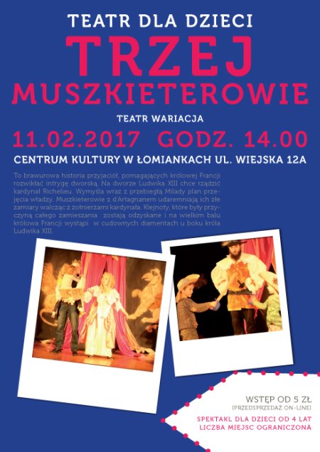Teatr dla dzieci: Trzej Muszkieterowie - dla dzieci