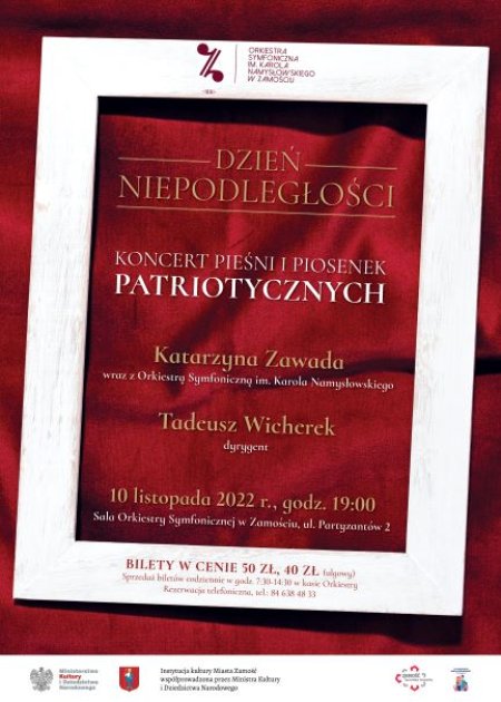 KONCERT PIEŚNI I PIOSENEK PATRIOTYCZNYCH   Z OKAZJI ŚWIĘTA NIEPODLEGŁOŚCI - KATARZYNA ZAWADA - koncert