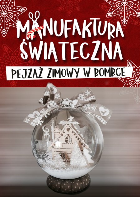 Zimowy pejzaż w dużej akrylowej bombce - inne