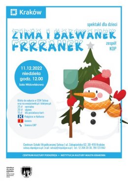 Spektakl dla dzieci „Zima i bałwanek Frrranek” - dla dzieci