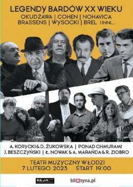 "Legendy bardów XX wieku" - koncert