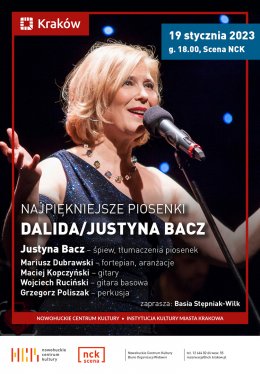 NAJPIĘKNIEJSZE PIOSENKI: DALIDA/JUSTYNA BACZ - koncert
