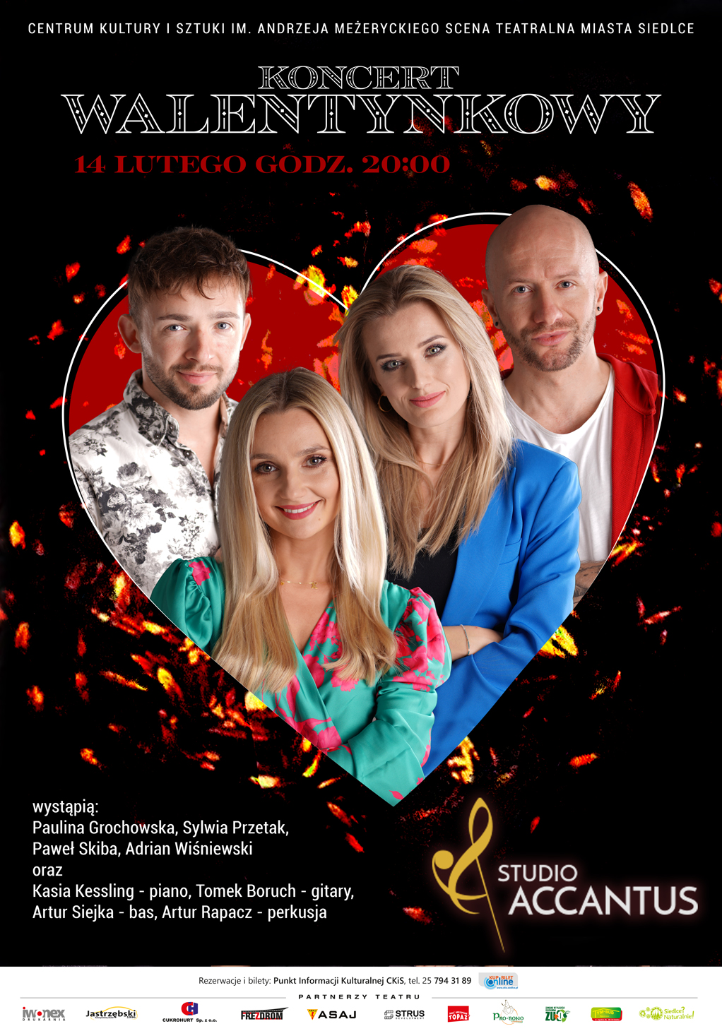 Plakat Studio Accantus Koncert Walentynkowy 121719