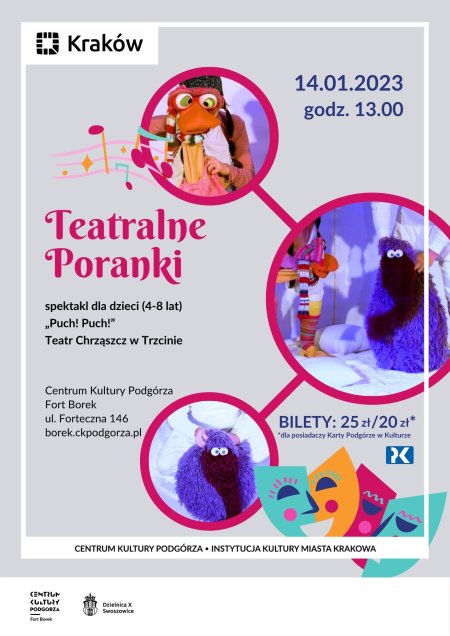 Teatralne Poranki w Forcie Borek "Puch! Puch!" - spektakl