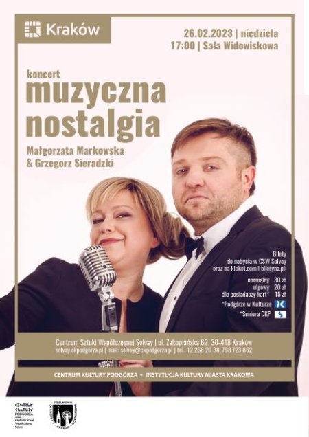 Koncert „Muzyczna nostalgia” Małgorzata Markowska & Grzegorz Sieradzki - koncert