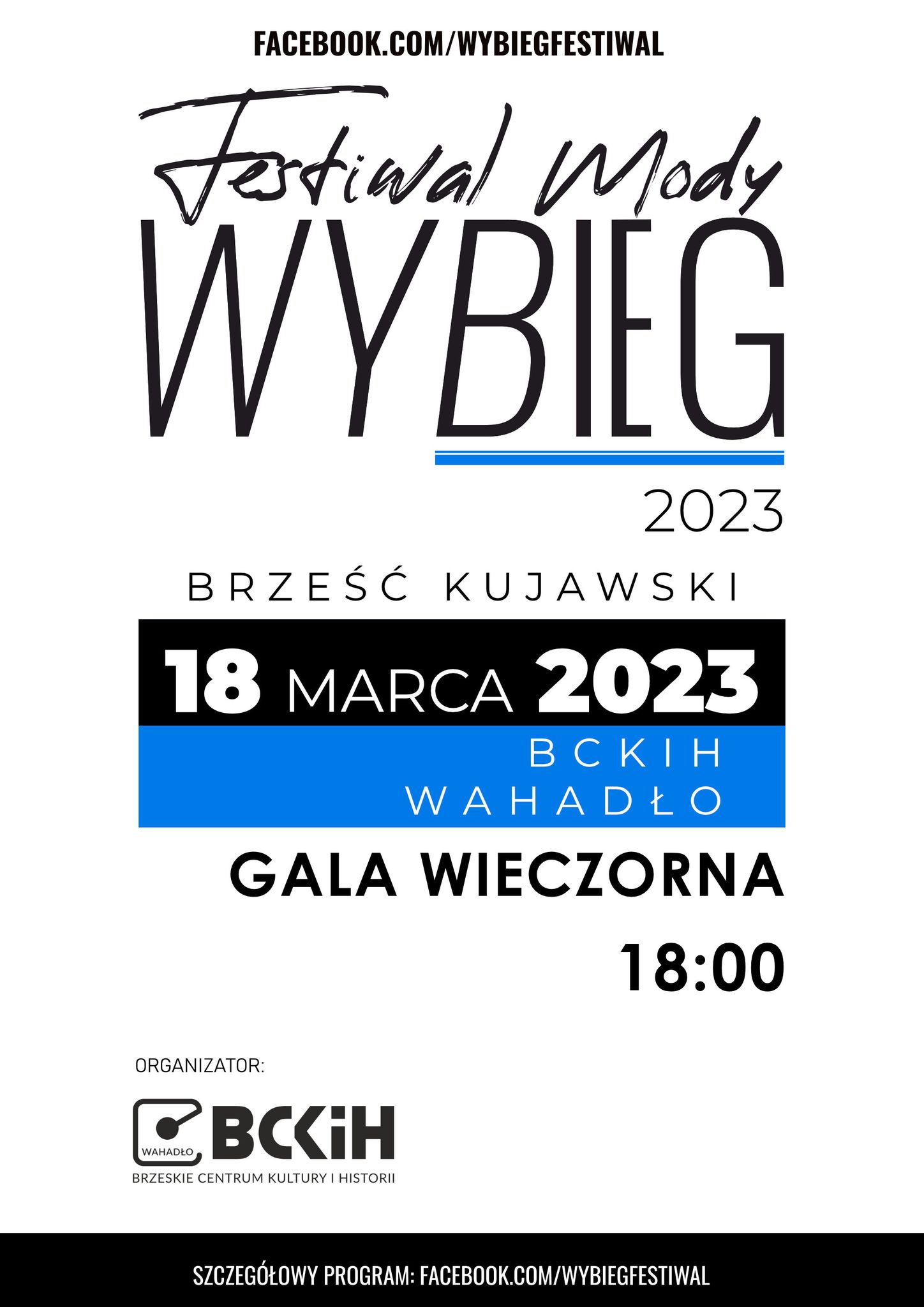 Plakat Festiwal Mody WYBIEG 2023 - Gala Wieczorna 131254