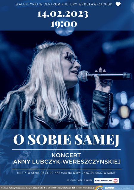 Anna Lubczyk Wereszczyńska O Sobie Samej Walentynkowy Recital Bilety Online Opis 5521