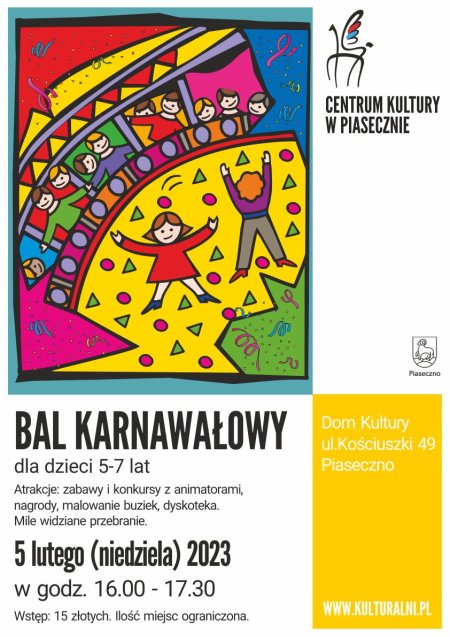 Bal karnawałowy dla dzieci 5 - 7 lat - dla dzieci