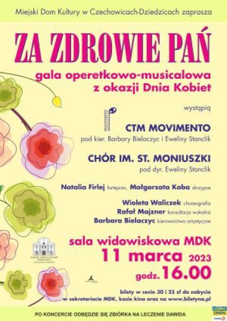 ZA ZDROWIE PAŃ. Gala operetkowo-musicalowa CTM Movimento - koncert