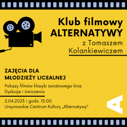 Klub filmowy „Alternatywy” dla młodzieży (14-25 lat) - inne