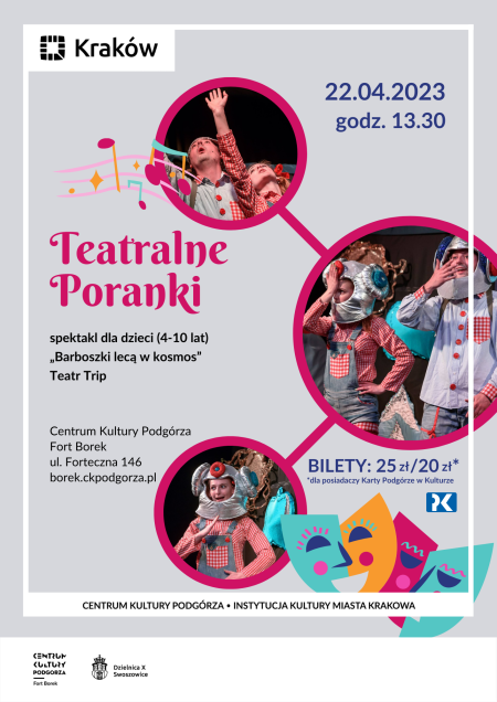 Teatralne Poranki w Forcie Borek "Barboszki lecą w kosmos" - spektakl