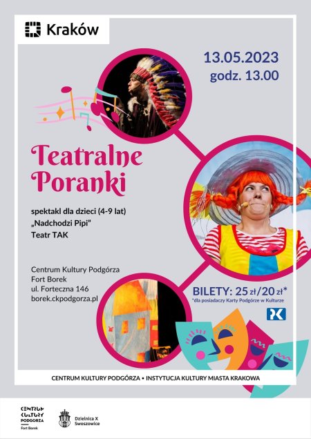 Teatralne Poranki w Forcie Borek "Nadchodzi Pipi" - dla dzieci