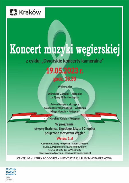 Dworskie koncerty kameralne - Koncert muzyki węgierskiej - koncert