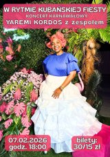 „W rytmie kubańskiej fiesty”. Koncert Karnawałowy Yaremi Kordos z zespołem
