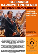 Wykład RUTW: „Tajemnice dawnych piosenek” gość Paweł Sztompke