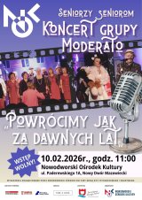 Seniorzy seniorom: koncert zespołu Moderato „Powrócimy jak za dawnych lat"
