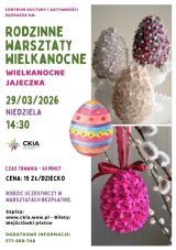 Wielkanocne jajeczka - rodzinne warsztaty dla dzieci w wieku 5-13 lat.