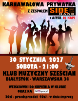 Karnawałowa prywatka z zespołem Side Of Band + DJ Kapi