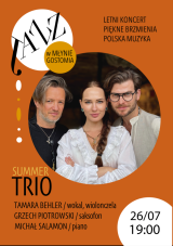 Jazz w Młynie - Summer TRIO - Tamara Behler/Grzech Piotrowski/Michał Salamon