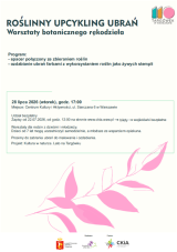 Roślinny upcykling ubrań - warsztaty botanicznego rękodzieła