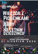 Wieczór z piosenkami Abby na letnim dziedzińcu