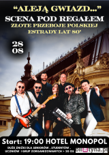 ”Koncert: Aleją Gwiazd - Złote polskie przeboje lat 80’ | pożegnanie wakacji | Scena pod Regałem”