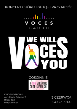Voces Gaudii - Koncert Chóru LGBTQ+ i Przyjaciół - We Will Voces You