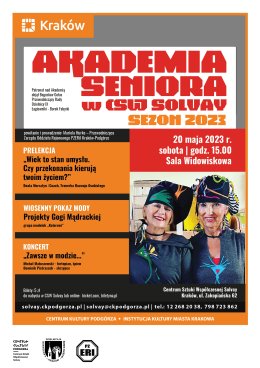 20.05.2023/sobota, godz.15.00 AKADEMIA SENIORA  SEZON 2023