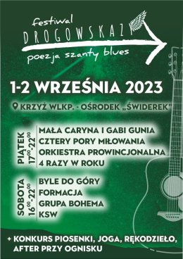 3 edycja festiwalu DROGOWSKAZY poezja szanty blues - karnet 2-dniowy
