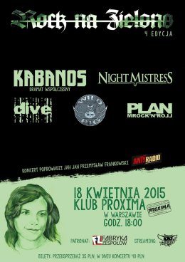 Rock Na Zielono IV edycja: Kabanos, Wild Pig, Night Mistress, PLAN, Dive