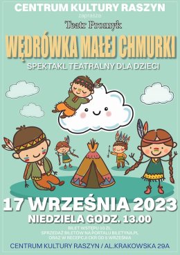 Spektakl dla dzieci "Wędrówka Małej Chmurki" w wykonaniu Teatru Promyk