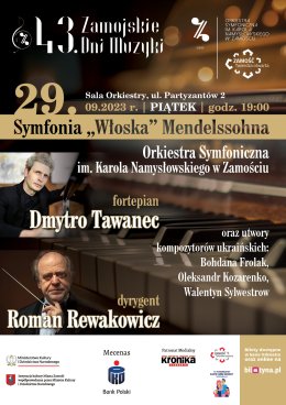 43. Zamojskie Dni Muzyki - Symfonia "Włoska" Mendelssohna - Koncert symfoniczny