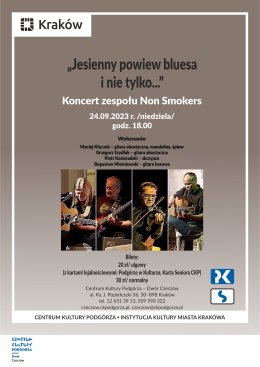 Koncert zespołu Non Smokers "Jesienny powiew bluesa i nie tylko..."