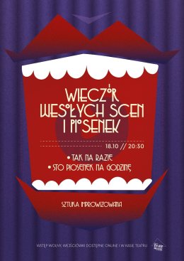 Plakat WIECZÓR WESOŁYCH SCEN I PIOSENEK ( TAK NA RAZIE i STO PIOSENEK NA GODZINĘ) 210197