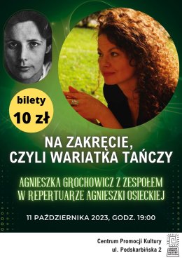 Zmiana repertuaru i tytułu! Na zakręcie, czyli Wariatka tańczy - koncert Agnieszki Grochowicz