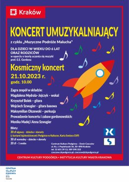 21.10.23, godz.10.00: Koncert gordonowski z cyklu Bobobrzmienia "Kosmiczny koncert"