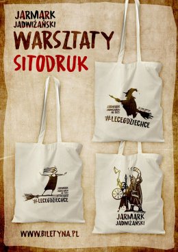 Jarmark Jadwiżański 2023: Warsztat sitodruku – nadruki na torbach bawełnianych