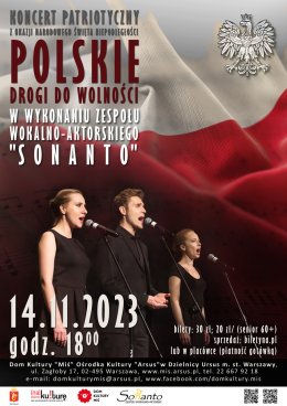 Koncert „Polskie drogi do wolności” w wykonaniu zespołu Sontano