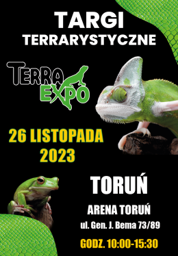 Toruńskie Targi Terrarystyczne Terra Expo Arena Toruń 26 listopada