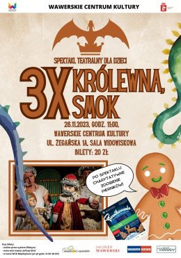 Spektakl teatralny dla dzieci "3X Królewna ,3X Smok"