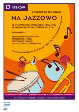 Koncert Gordonowski ,,Na jazzowo'' dla rodziców z dziećmi od 0 do 5 lat