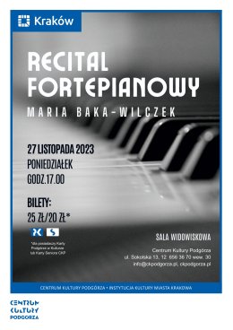 Recital fortepianowy Marii Baki-Wilczek
