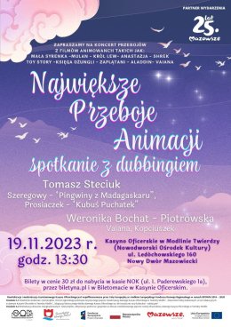 NAJWIĘKSZE PRZEBOJE ANIMACJI- spotkanie z dubbingiem